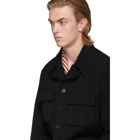 Ann Demeulemeester Black Wool Military Jacket