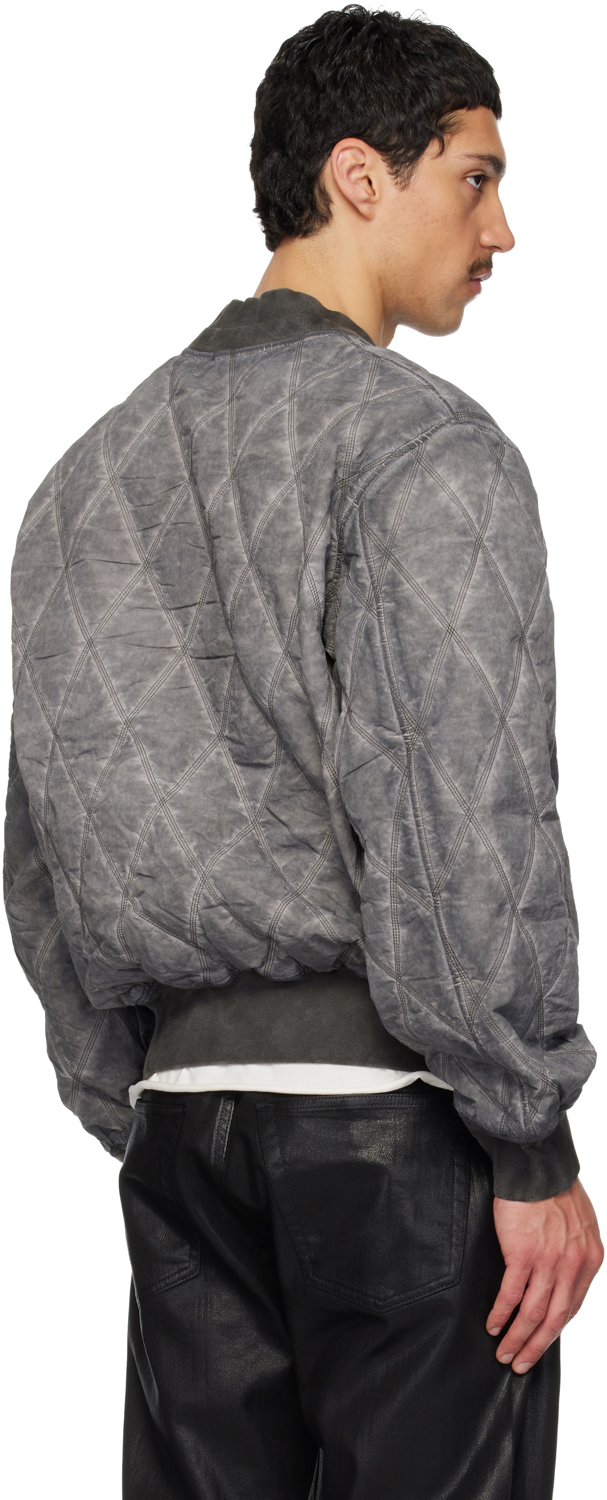 Diesel Gray J-Type-Treat Bomber Jacket