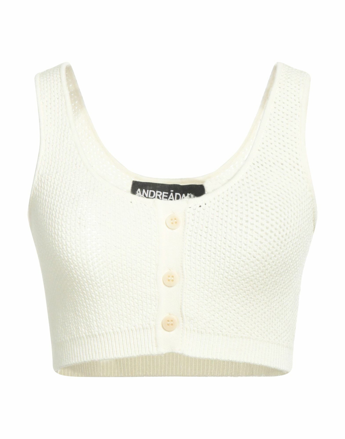 Andreādamo Womens Top Ivory
