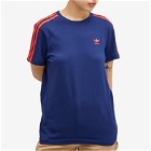 Adidas Women's Adibreak T-shirt in Dark Blue/Bright Red