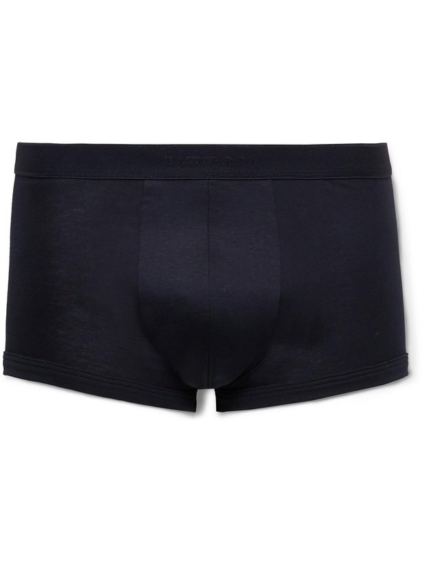 Photo: ZIMMERLI - Sea Island Cotton Boxer Briefs - Blue - S