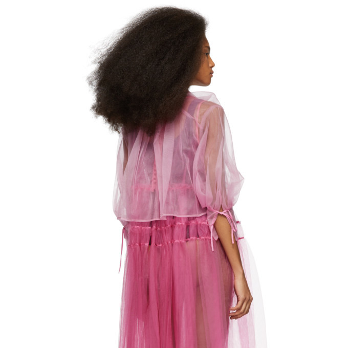 Chika Kisada Pink Tulle Twist Blouse