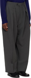 RAINMAKER KYOTO Gray Double Cloth 3-Pleated Trousers
