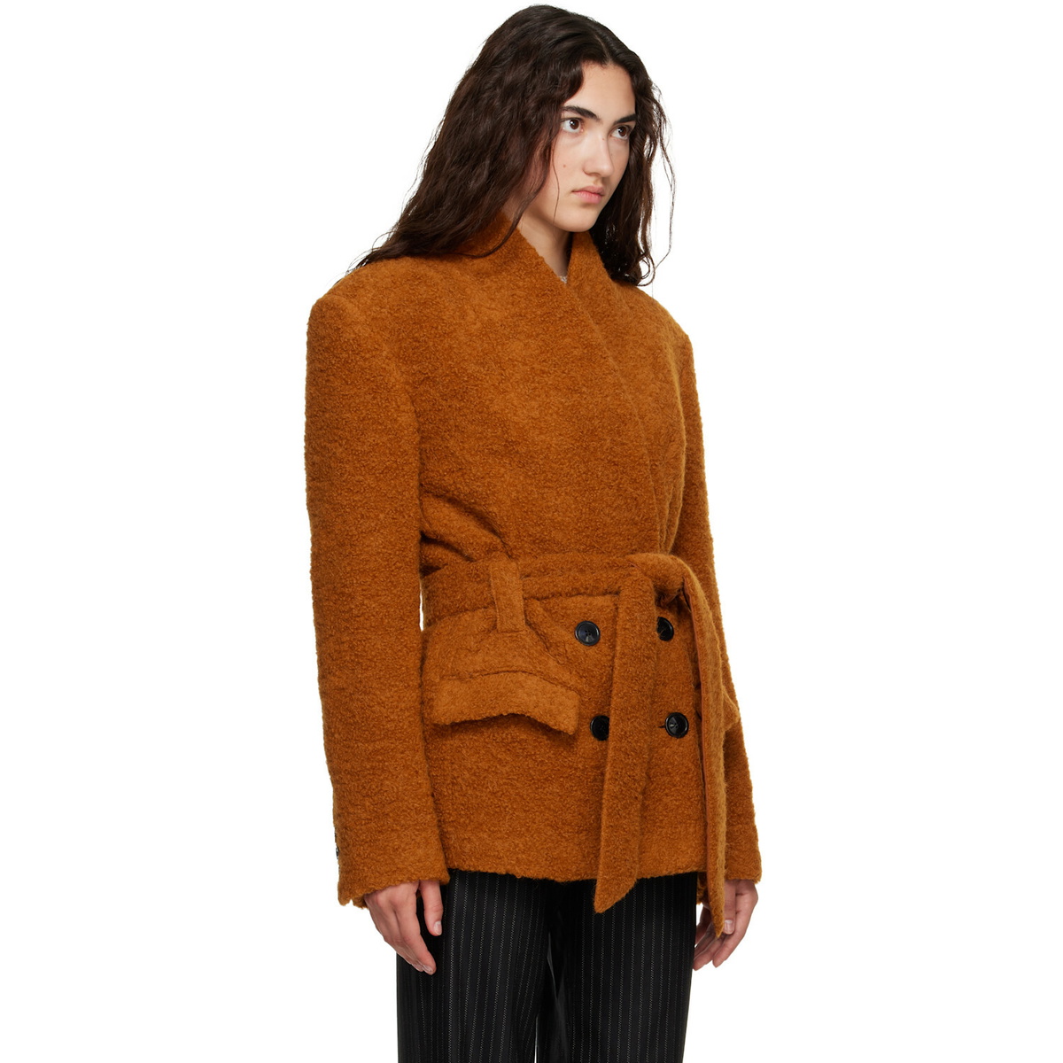 Isabel Marant Tan Syndra Alpaca Bouclé Jacket