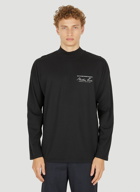 Logo Print Long Sleeve T-Shirt in Black