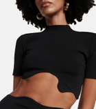 Christopher Esber Maparadita asymmetric crop top