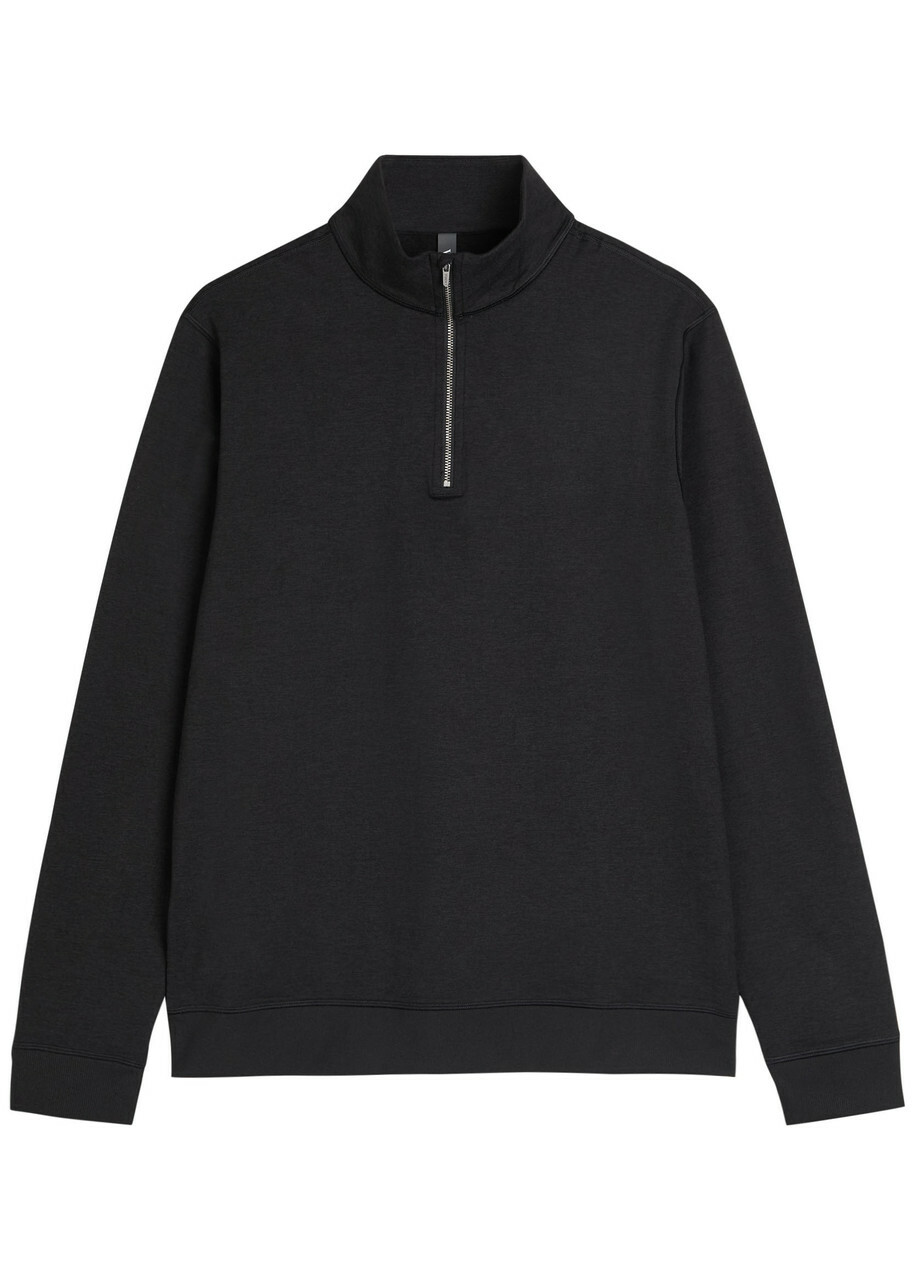 Vuori Coronado 1/2 Zip Stretch-jersey Sweatshirt Black