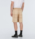 Burberry - Burberry Check wool and silk biker shorts