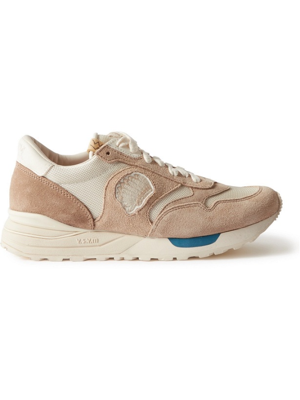 Photo: VISVIM - Roland Leather-Trimmed Suede and Mesh Sneakers - Neutrals - 8