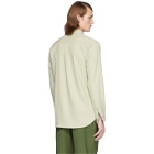 Tibi SSENSE Exclusive Green Chalky Drape Shirt