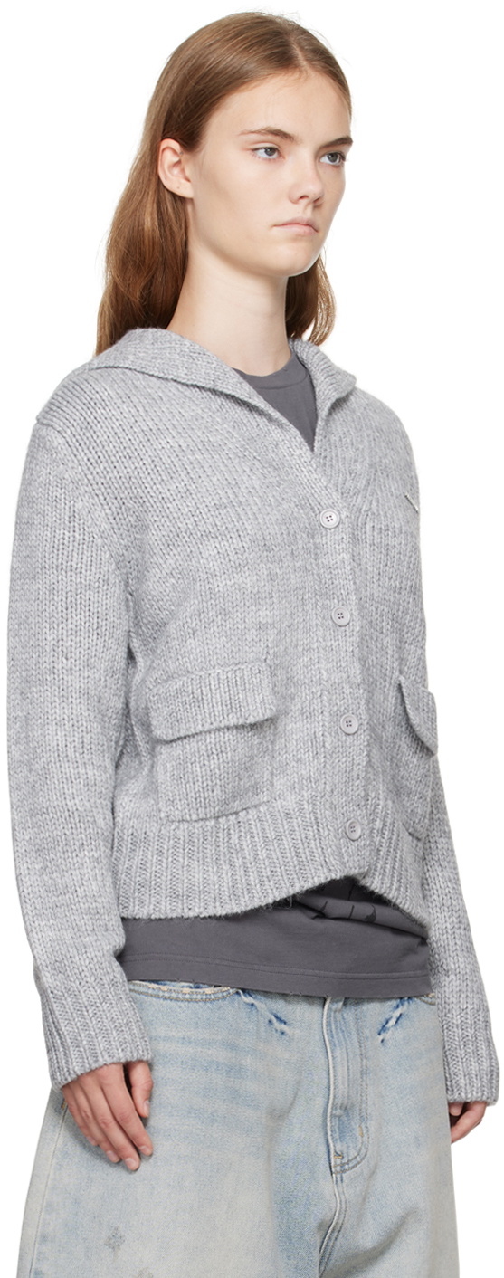 We11done Gray Sailor Cardigan