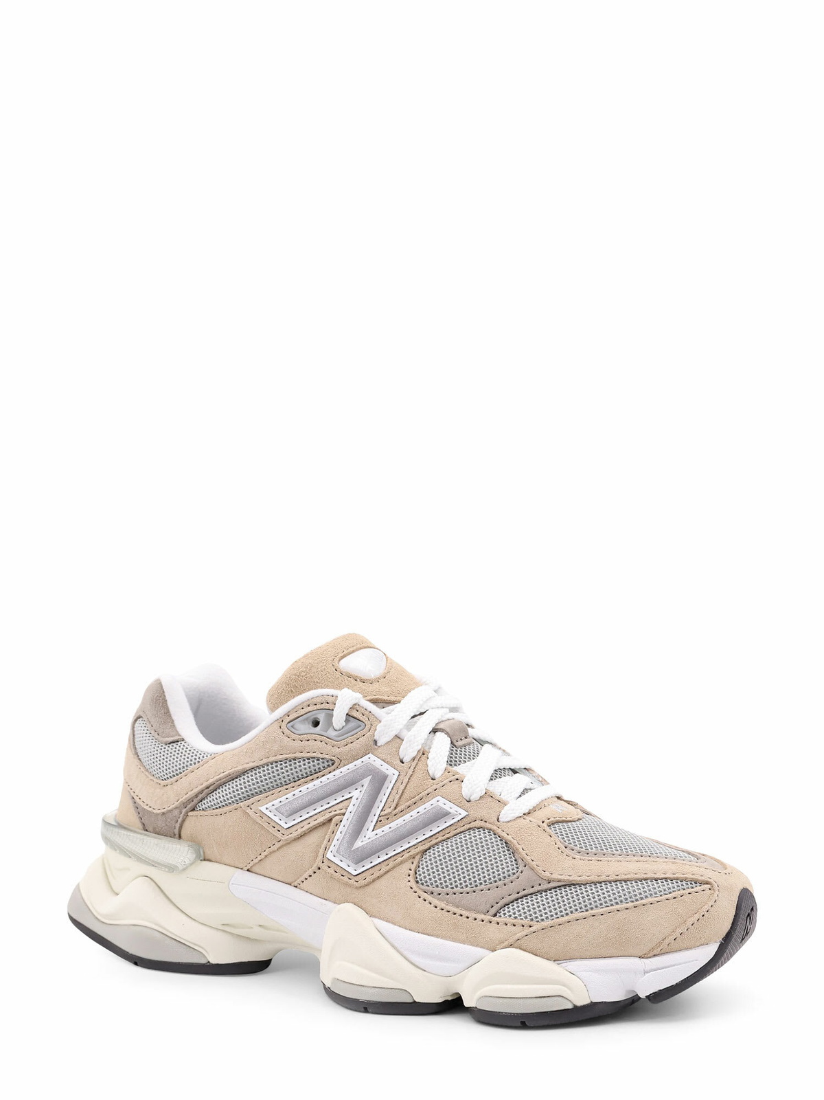 スニーカー NEW BALANCE 9060 low-top suede and mesh sneakers NEW BALANCE 9060 rubber-trimmed suede and mesh sneakers