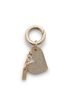 Diesel Metal heart charm with rhinestones - Charms and Keyrings Womens in Gold