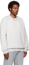 SKIMS Gray Fleece Lounge Crewneck Sweatshirt