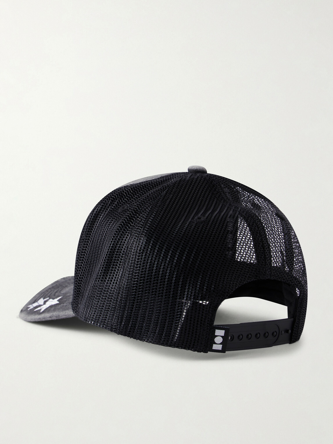 NAHMIAS - Youth Enrichment Embroidered Distressed Cotton and Mesh Trucker Cap