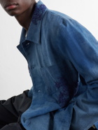 Kartik Research - Embroidered Cotton Chore Jacket - Blue