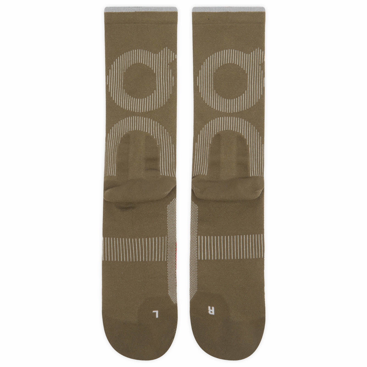 ON x Pleasures x The Loop Socks in Olive