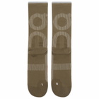 ON x Pleasures x The Loop Socks in Olive