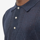 A Kind of Guise Men's Ferrini Knit Polo Shirt in Darkest Navy