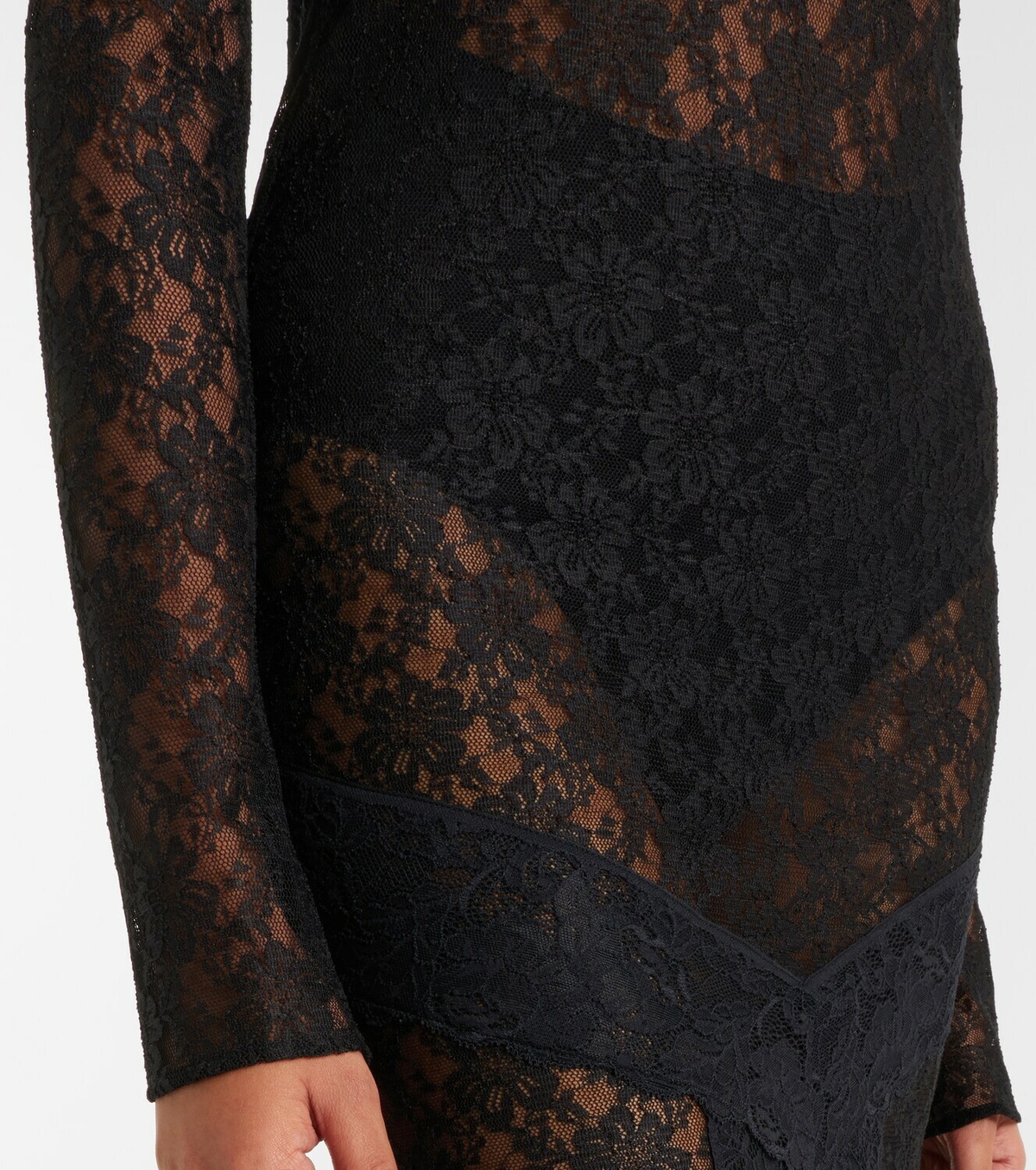 The Attico Floral lace cocktail dress