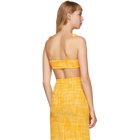 Maryam Nassir Zadeh Yellow Wool and Silk Catalina Bralette