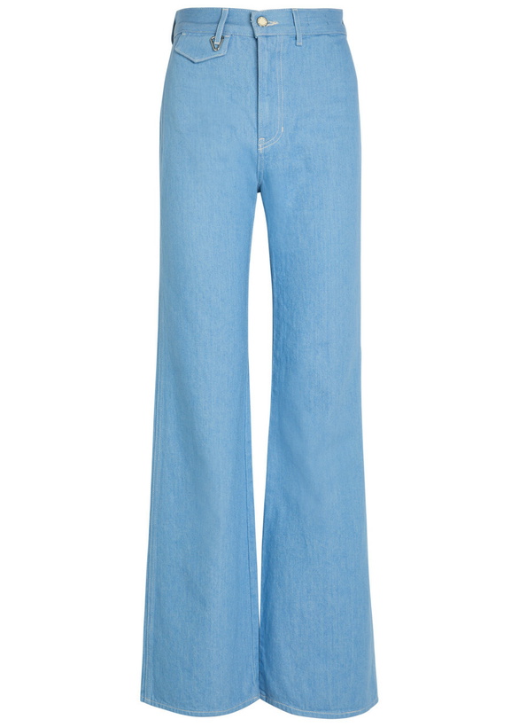 Photo: Veronica Beard Crosbie Wide-leg Jeans Light Blue