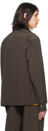 AIREI Brown Crinkle Jacket