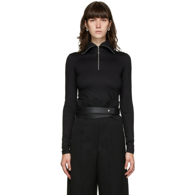 Jil Sander Black Half-Zip Sweater Jil Sander