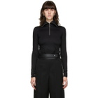 Jil Sander Black Half-Zip Sweater
