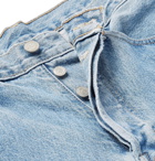 Vetements - Levi's Tech Jersey-Panelled Denim Jeans - Light blue