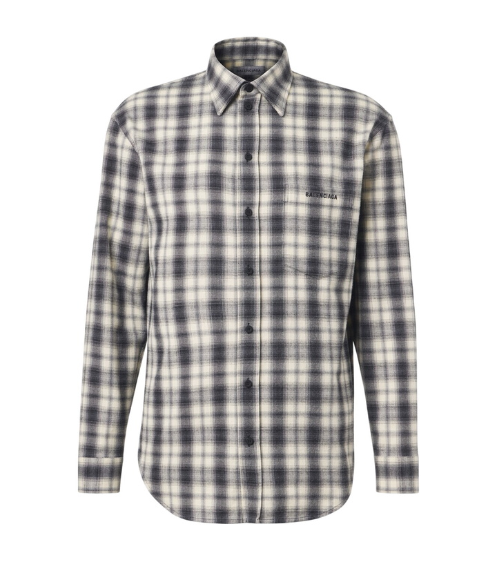 Photo: Balenciaga Checked cotton flannel shirt