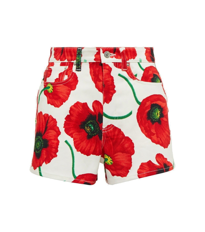 Photo: Kenzo - Floral high-rise cotton denim shorts
