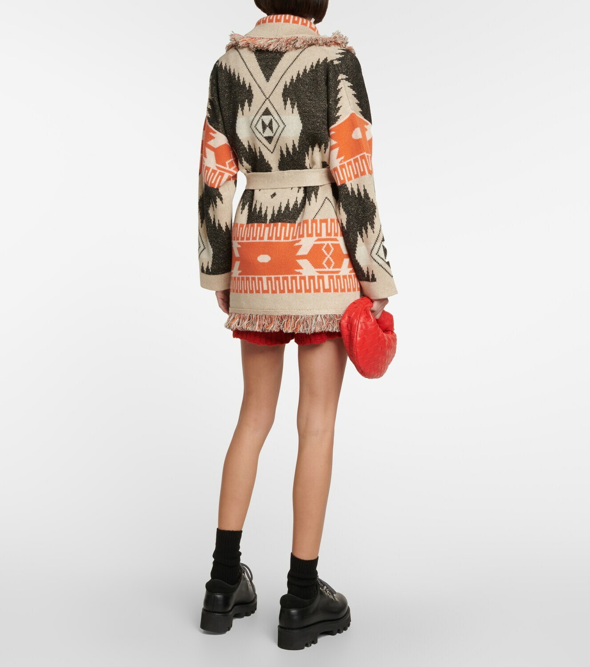 Alanui - Icon jacquard cashmere and linen cardigan