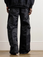 DRKSHDW by Rick Owens - Jumbo Bela Wide-Leg Recycled-Nylon Drawstring Cargo Trousers - Black