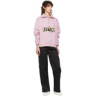 Kenzo Pink Zippered High Collar Sweatshirt