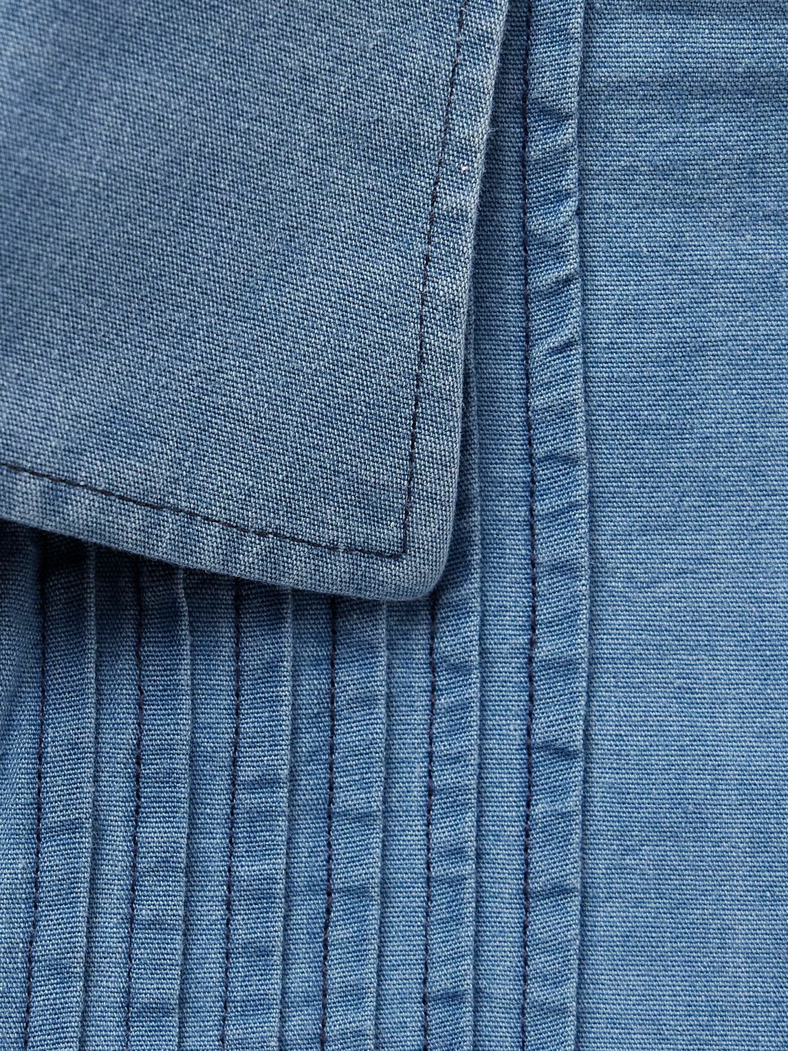 Favourbrook - Bib-Front Cotton-Chambray Shirt - Blue