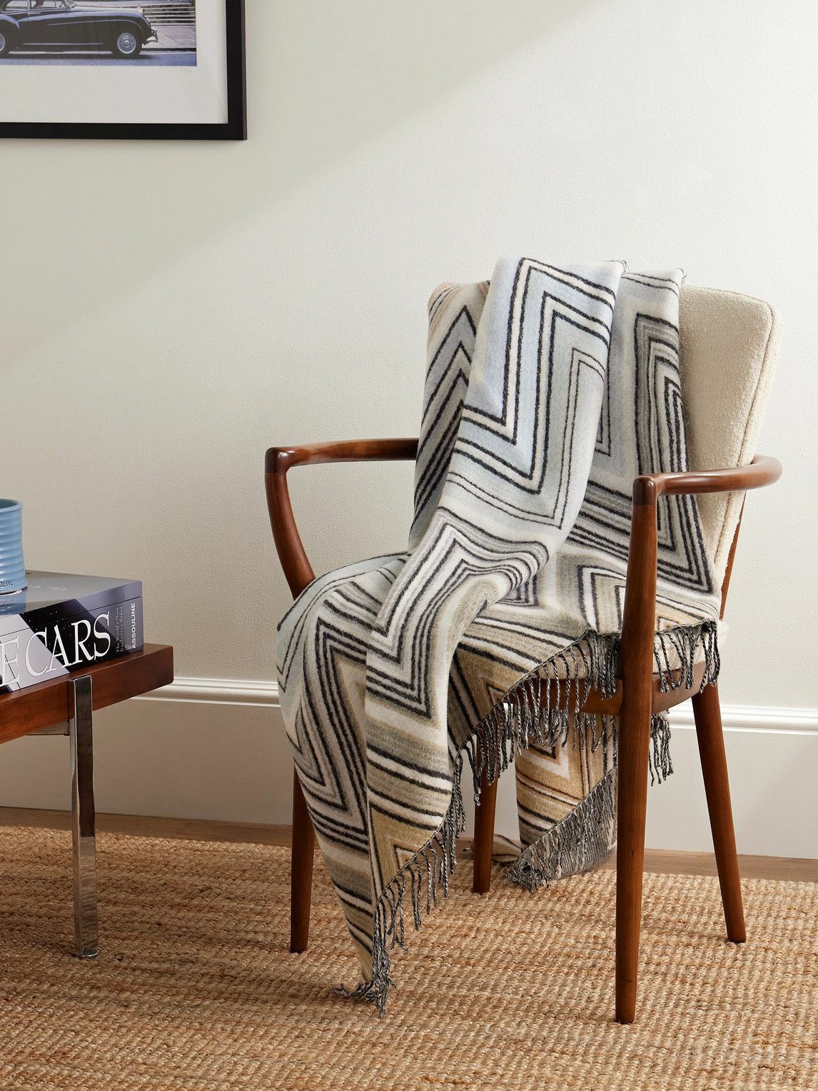 Missoni Home - Plume Fringed Striped Jacquard-Knit Wool-Blend Blanket