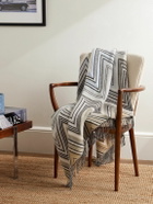 Missoni Home - Plume Fringed Striped Jacquard-Knit Wool-Blend Blanket