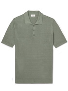 Altea - Linen and Cotton-Blend Polo Shirt - Green