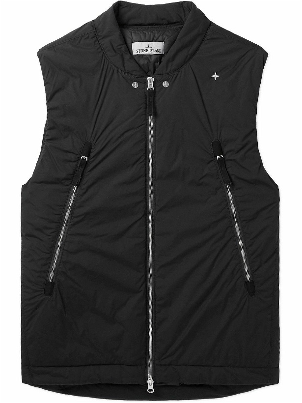 Photo: Stone Island - Stellina Logo-Embroidered Quilted Padded Shell Gilet - Black