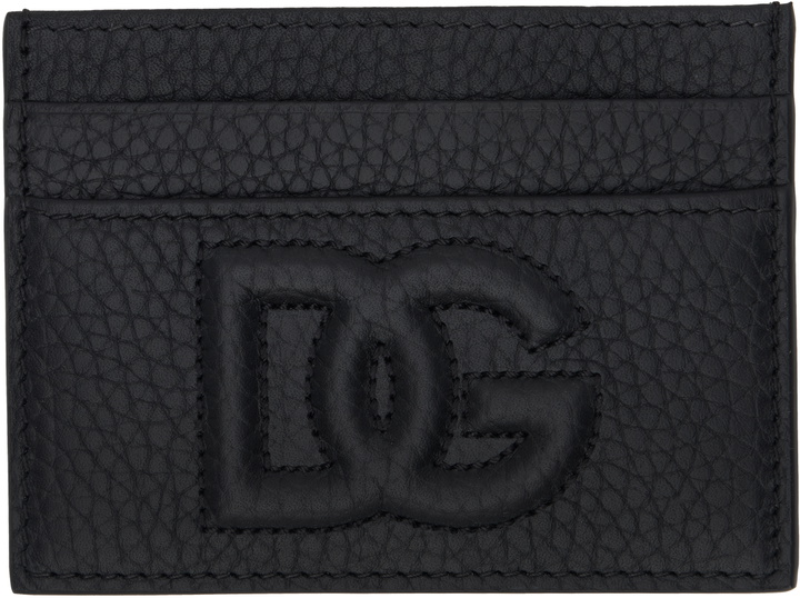 Photo: Dolce&Gabbana Black 'DG' Logo Card Holder