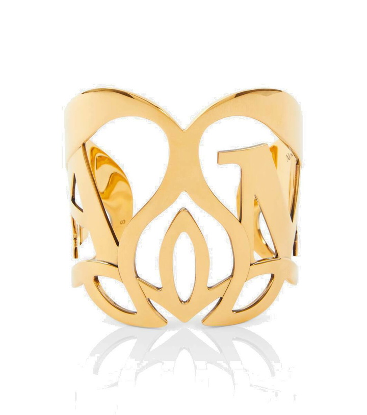 Photo: Alexander McQueen Seal logo cuff bracelet