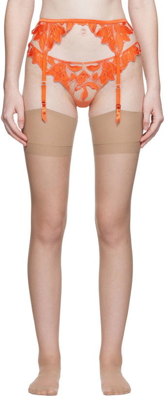 Fleur du Mal Pink Dotty Garter Belt Fleur du Mal