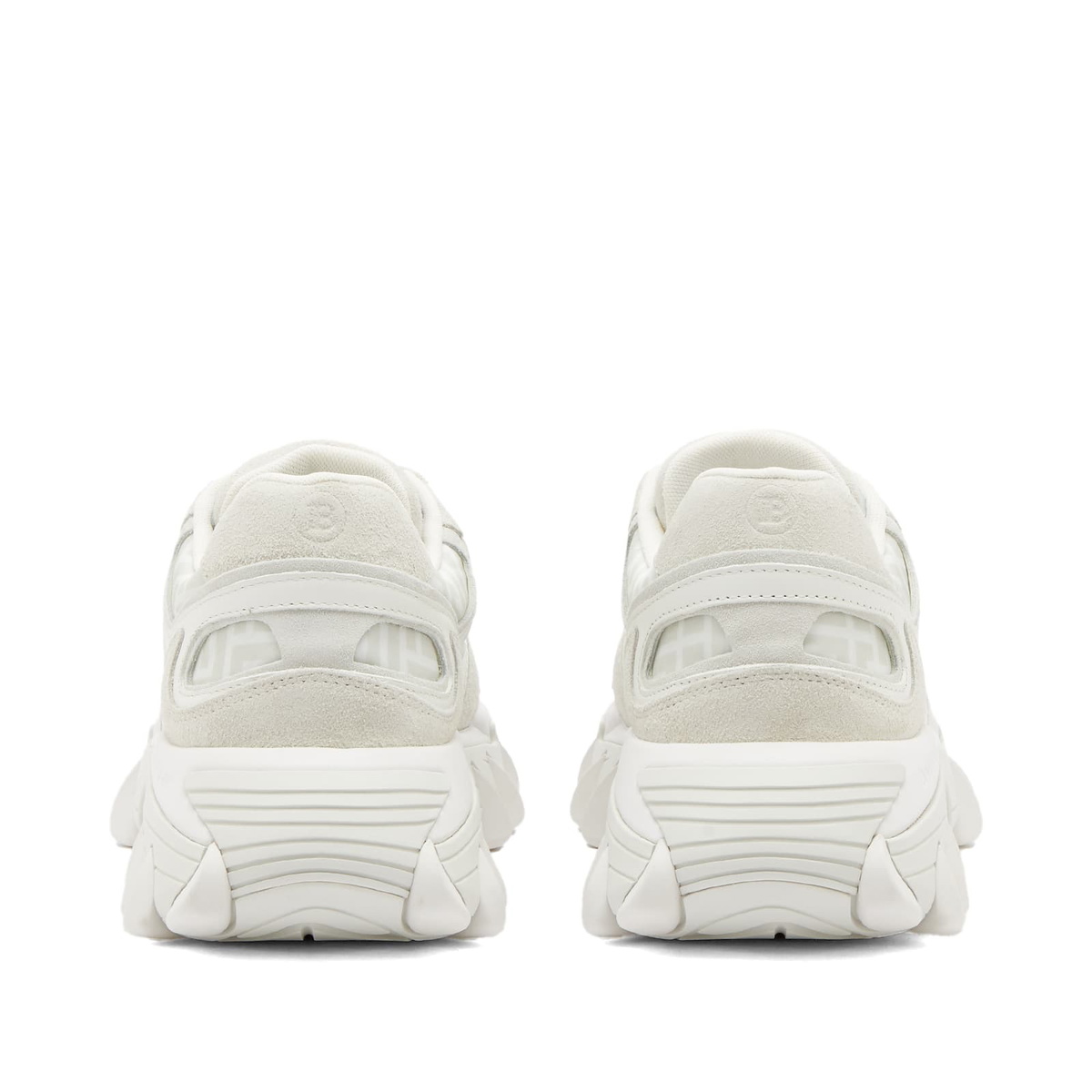 Balmain Women's B-East Suede Monogram Sneakers in Beige Balmain