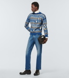 Maison Margiela - Distressed wool-blend Fairisle sweater
