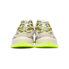 Lanvin Beige and Green Neon Sneakers