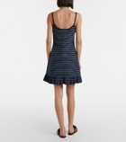 JW Anderson Striped cotton-blend minidress