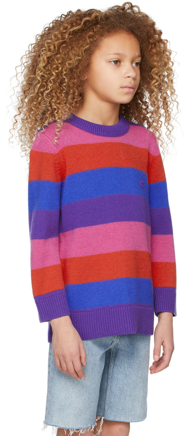 Kids Acne Studios Jacquard Sweater - Red/Green