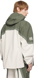 RCOS Green & White Taped Seam Shell Jacket