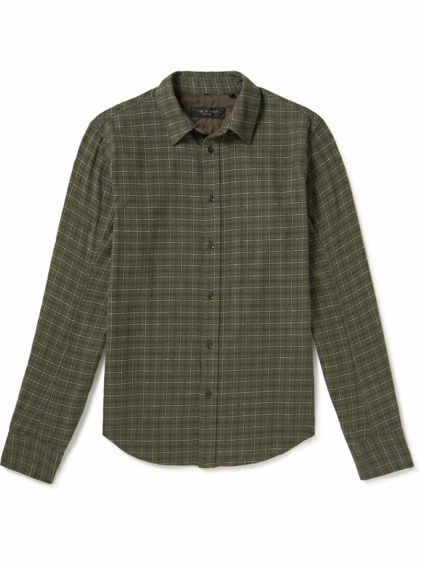 Photo: Rag & Bone - Fit 2 Checked Cotton-Flannel Shirt - Green